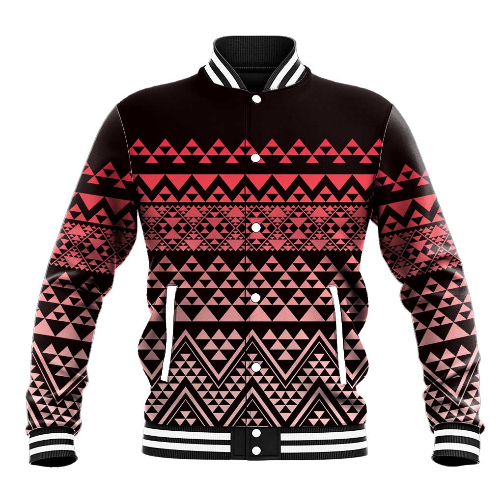 Maori Niho Taniwha Te Wheiao Baseball Jacket Terracotta LT7 Unisex Terracotta - Polynesian Pride