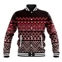 Maori Niho Taniwha Te Wheiao Baseball Jacket Terracotta LT7 Unisex Terracotta - Polynesian Pride
