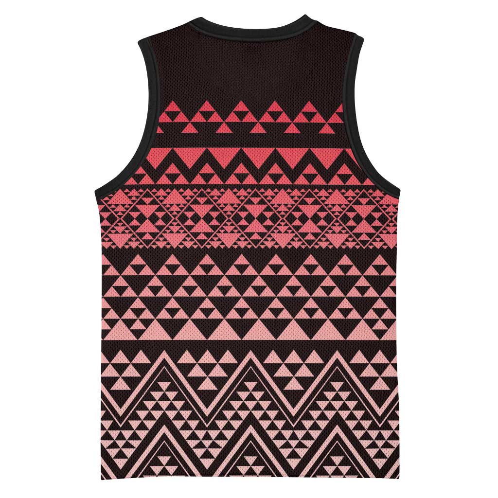 Maori Niho Taniwha Te Wheiao Basketball Jersey Terracotta LT7 - Polynesian Pride
