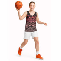 Maori Niho Taniwha Te Wheiao Basketball Jersey Terracotta LT7 - Polynesian Pride