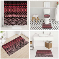 Maori Niho Taniwha Te Wheiao Bathroom Set Terracotta LT7 - Polynesian Pride