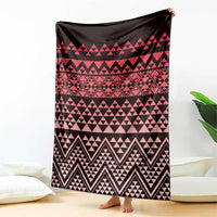 Maori Niho Taniwha Te Wheiao Blanket Terracotta LT7 - Polynesian Pride