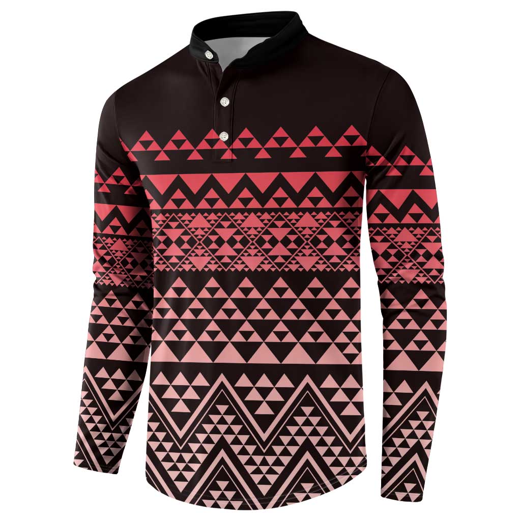 Maori Niho Taniwha Te Wheiao Button Sweatshirt Terracotta LT7 - Polynesian Pride