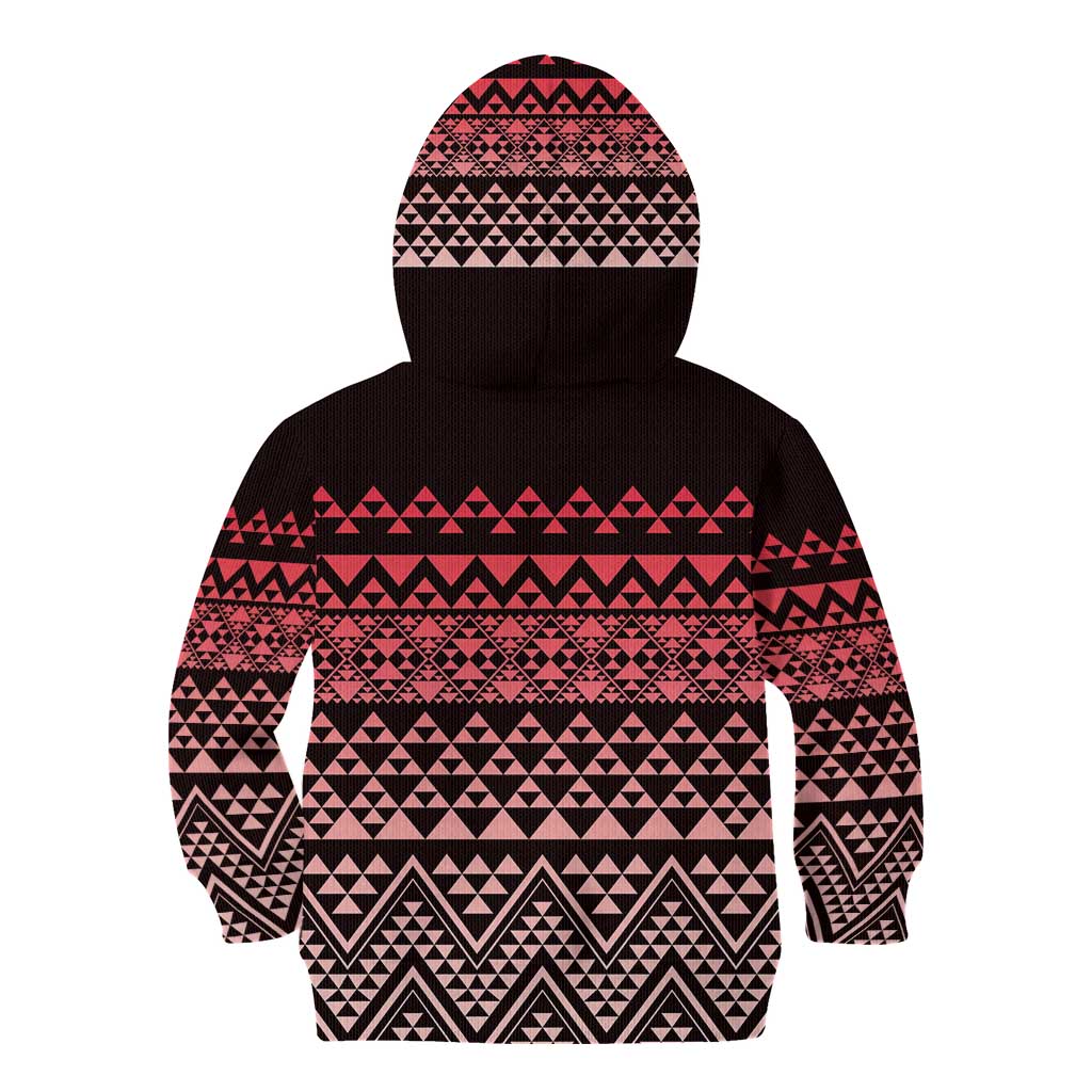 Maori Niho Taniwha Te Wheiao Kid Hoodie Terracotta LT7 - Polynesian Pride