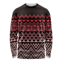 Maori Niho Taniwha Te Wheiao Long Sleeve Shirt Terracotta LT7 Unisex Terracotta - Polynesian Pride