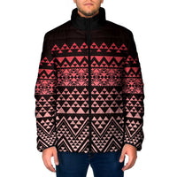 Maori Niho Taniwha Te Wheiao Padded Jacket Terracotta LT7 Men Terracotta - Polynesian Pride