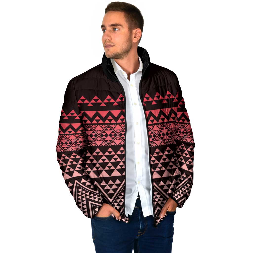 Maori Niho Taniwha Te Wheiao Padded Jacket Terracotta LT7 - Polynesian Pride