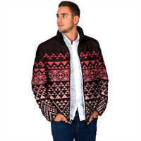 Maori Niho Taniwha Te Wheiao Padded Jacket Terracotta LT7 - Polynesian Pride
