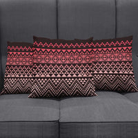 Maori Niho Taniwha Te Wheiao Pillow Cover Terracotta LT7 - Polynesian Pride