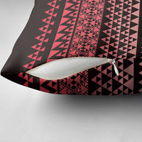 Maori Niho Taniwha Te Wheiao Pillow Cover Terracotta LT7 - Polynesian Pride