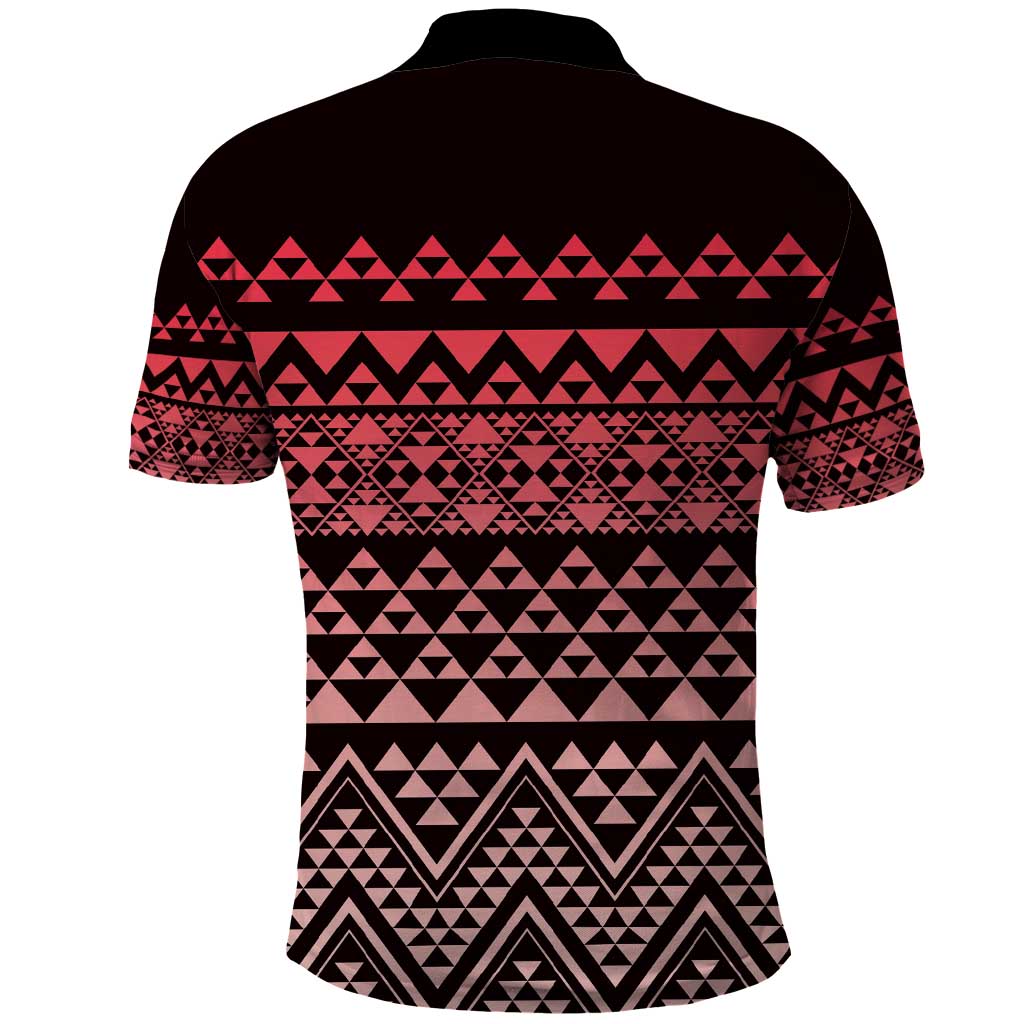 Maori Niho Taniwha Te Wheiao Polo Shirt Terracotta LT7 - Polynesian Pride