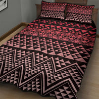 Maori Niho Taniwha Te Wheiao Quilt Bed Set Terracotta LT7 - Polynesian Pride