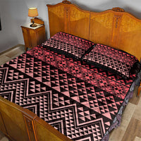 Maori Niho Taniwha Te Wheiao Quilt Bed Set Terracotta LT7 - Polynesian Pride