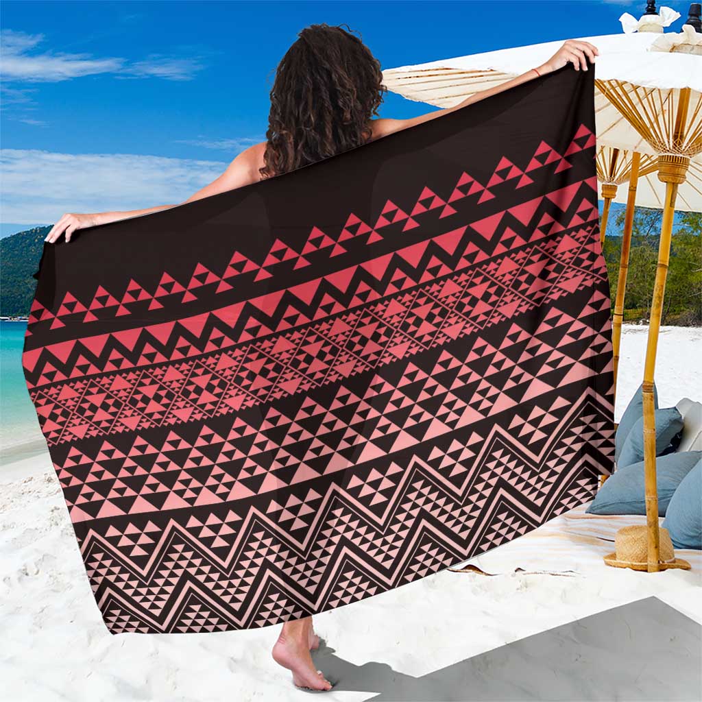 Maori Niho Taniwha Te Wheiao Sarong Terracotta LT7 One Size 44 x 66 inches Terracotta - Polynesian Pride