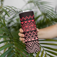 Maori Niho Taniwha Te Wheiao Skinny Tumbler Terracotta LT7 - Polynesian Pride
