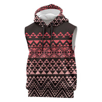 Maori Niho Taniwha Te Wheiao Sleeveless Hoodie Terracotta LT7 Terracotta - Polynesian Pride