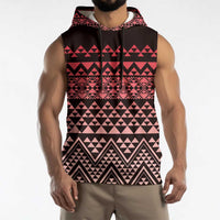 Maori Niho Taniwha Te Wheiao Sleeveless Hoodie Terracotta LT7 - Polynesian Pride