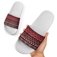 Maori Niho Taniwha Te Wheiao Slide Sandals Terracotta LT7 - Polynesian Pride