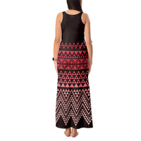 Maori Niho Taniwha Te Wheiao Tank Maxi Dress Terracotta LT7 - Polynesian Pride