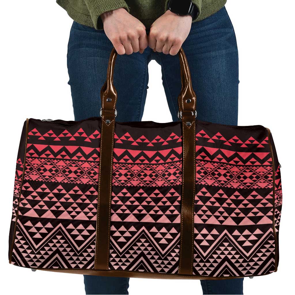 Maori Niho Taniwha Te Wheiao Travel Bag Terracotta LT7 Terracotta - Polynesian Pride