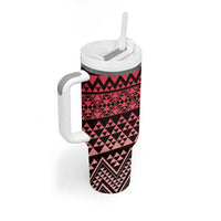 Maori Niho Taniwha Te Wheiao Tumbler With Handle Terracotta LT7 - Polynesian Pride
