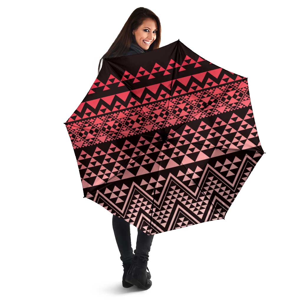 Maori Niho Taniwha Te Wheiao Umbrella Terracotta LT7 - Polynesian Pride