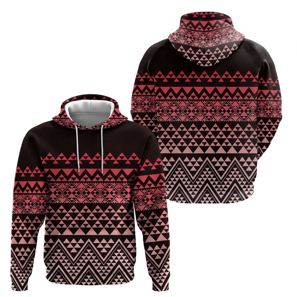 Maori Niho Taniwha Te Wheiao Zip Hoodie Terracotta LT7 - Polynesian Pride