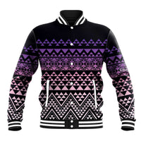 Maori Niho Taniwha Te Wheiao Baseball Jacket Waiporoporo LT7 Unisex Purple - Polynesian Pride