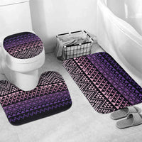 Maori Niho Taniwha Te Wheiao Bathroom Set Waiporoporo LT7 Mat Set Only (3 pcs) One Size Purple - Polynesian Pride