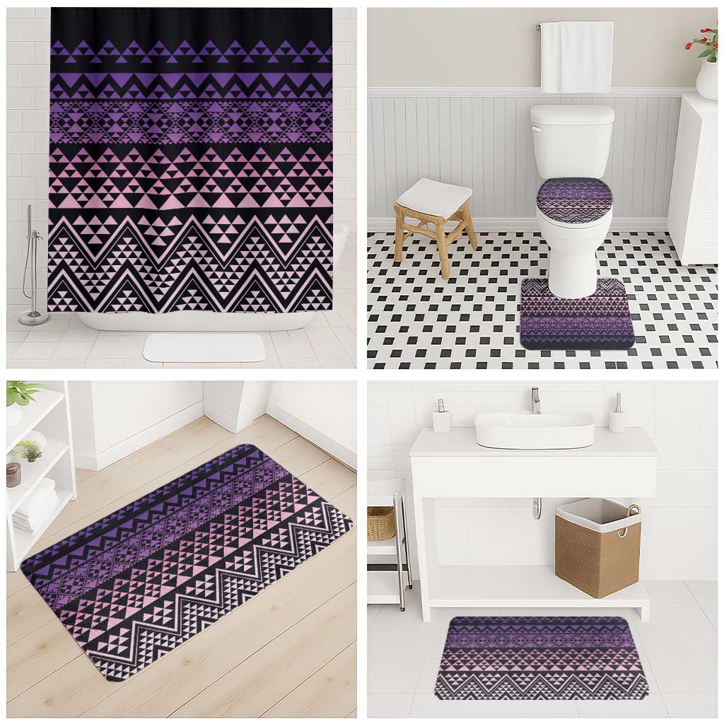 Maori Niho Taniwha Te Wheiao Bathroom Set Waiporoporo LT7 - Polynesian Pride