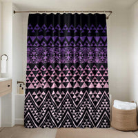 Maori Niho Taniwha Te Wheiao Bathroom Set Waiporoporo LT7 Shower Curtain Only Purple - Polynesian Pride