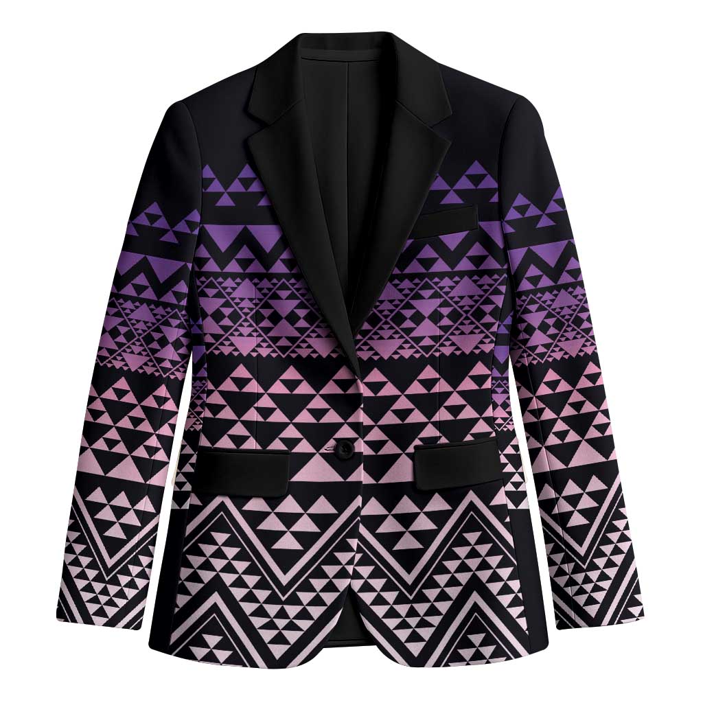 Maori Niho Taniwha Te Wheiao Blazer Waiporoporo LT7 Unisex Purple - Polynesian Pride