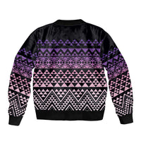 Maori Niho Taniwha Te Wheiao Bomber Jacket Waiporoporo LT7 - Polynesian Pride