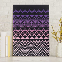 Maori Niho Taniwha Te Wheiao Canvas Wall Art Waiporoporo LT7 Without Frame Purple - Polynesian Pride