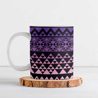Maori Niho Taniwha Te Wheiao Ceramic Mug Waiporoporo LT7 Purple - Polynesian Pride