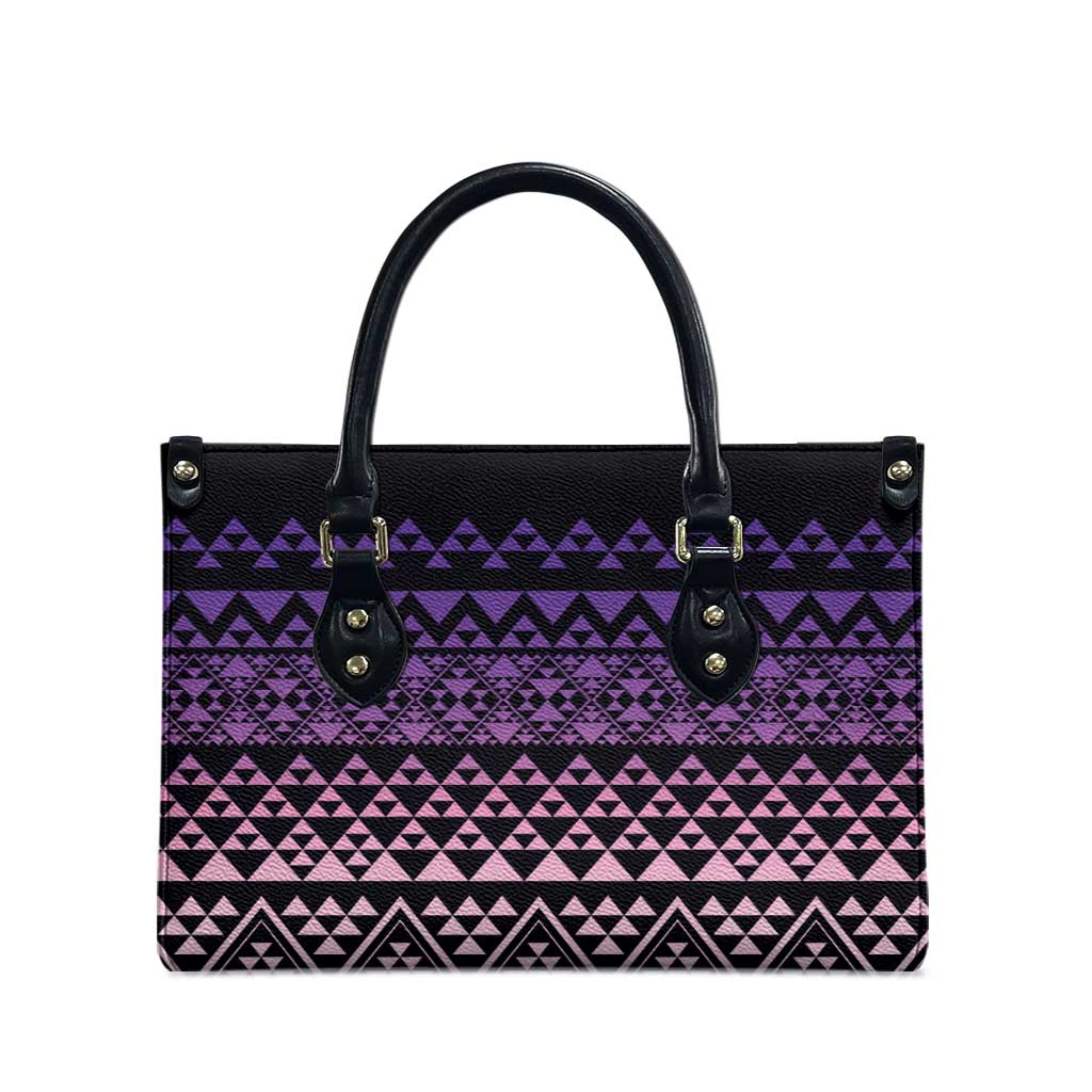 Maori Niho Taniwha Te Wheiao Leather Bag Waiporoporo LT7 - Polynesian Pride
