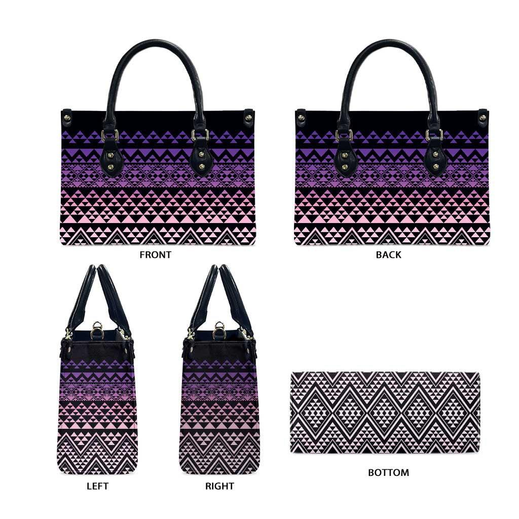 Maori Niho Taniwha Te Wheiao Leather Bag Waiporoporo LT7 - Polynesian Pride