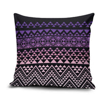 Maori Niho Taniwha Te Wheiao Pillow Cover Waiporoporo LT7 Purple - Polynesian Pride
