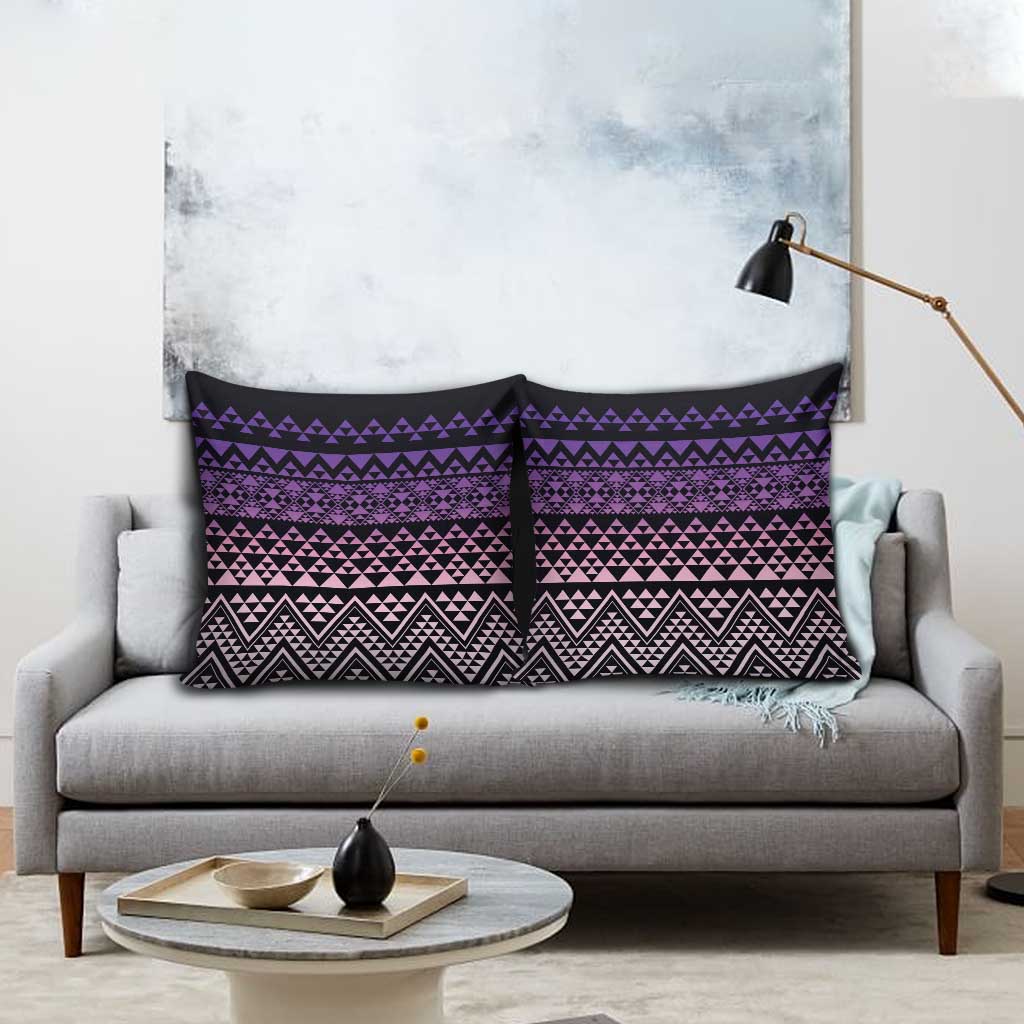 Maori Niho Taniwha Te Wheiao Pillow Cover Waiporoporo LT7 - Polynesian Pride