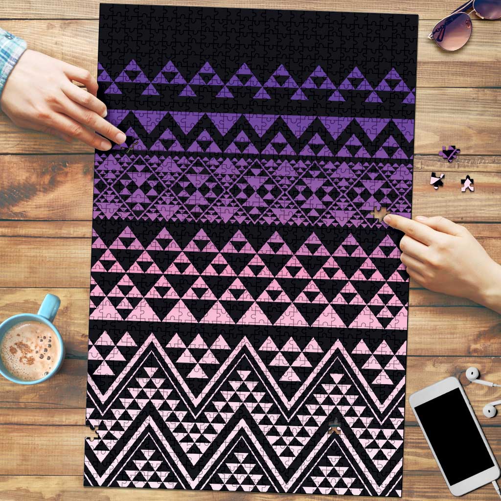 Maori Niho Taniwha Te Wheiao Puzzle Waiporoporo LT7 Purple - Polynesian Pride