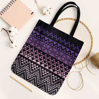 Maori Niho Taniwha Te Wheiao Tote Bag Waiporoporo LT7 Black Strap One Size Purple - Polynesian Pride