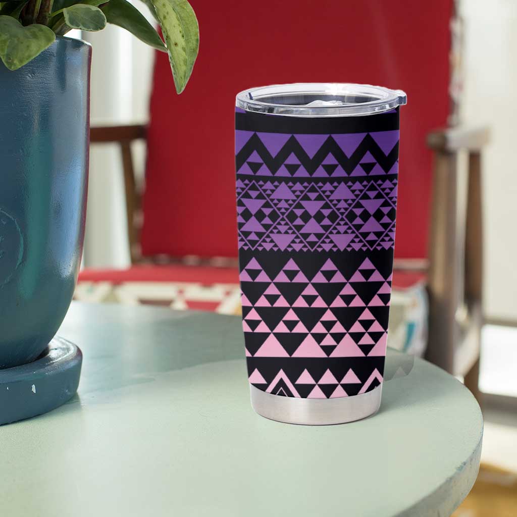 Maori Niho Taniwha Te Wheiao Tumbler Cup Waiporoporo LT7 - Polynesian Pride