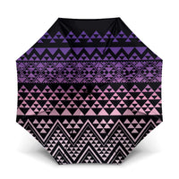 Maori Niho Taniwha Te Wheiao Umbrella Waiporoporo LT7 One Size Folded 11.42 inch Opened Diameter 37.4 inch Purple - Polynesian Pride