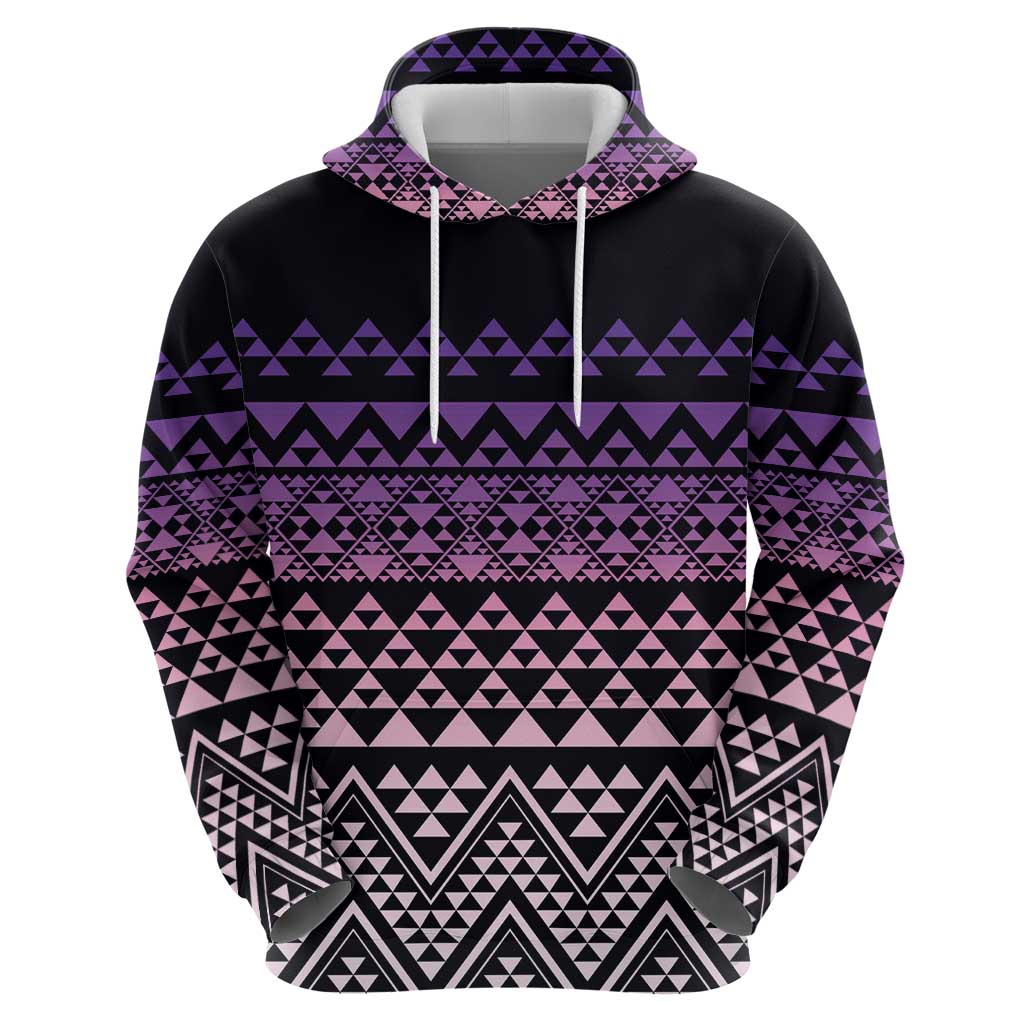 Maori Niho Taniwha Te Wheiao Zip Hoodie Waiporoporo LT7 - Polynesian Pride