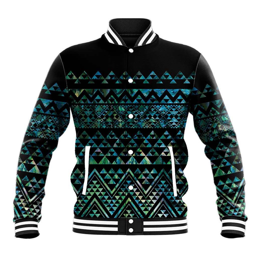 Maori Niho Taniwha Te Wheiao Baseball Jacket Paua Shell LT7 Unisex Colorful - Polynesian Pride