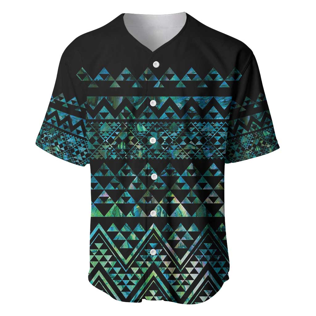 Maori Niho Taniwha Te Wheiao Baseball Jersey Paua Shell LT7 Colorful - Polynesian Pride