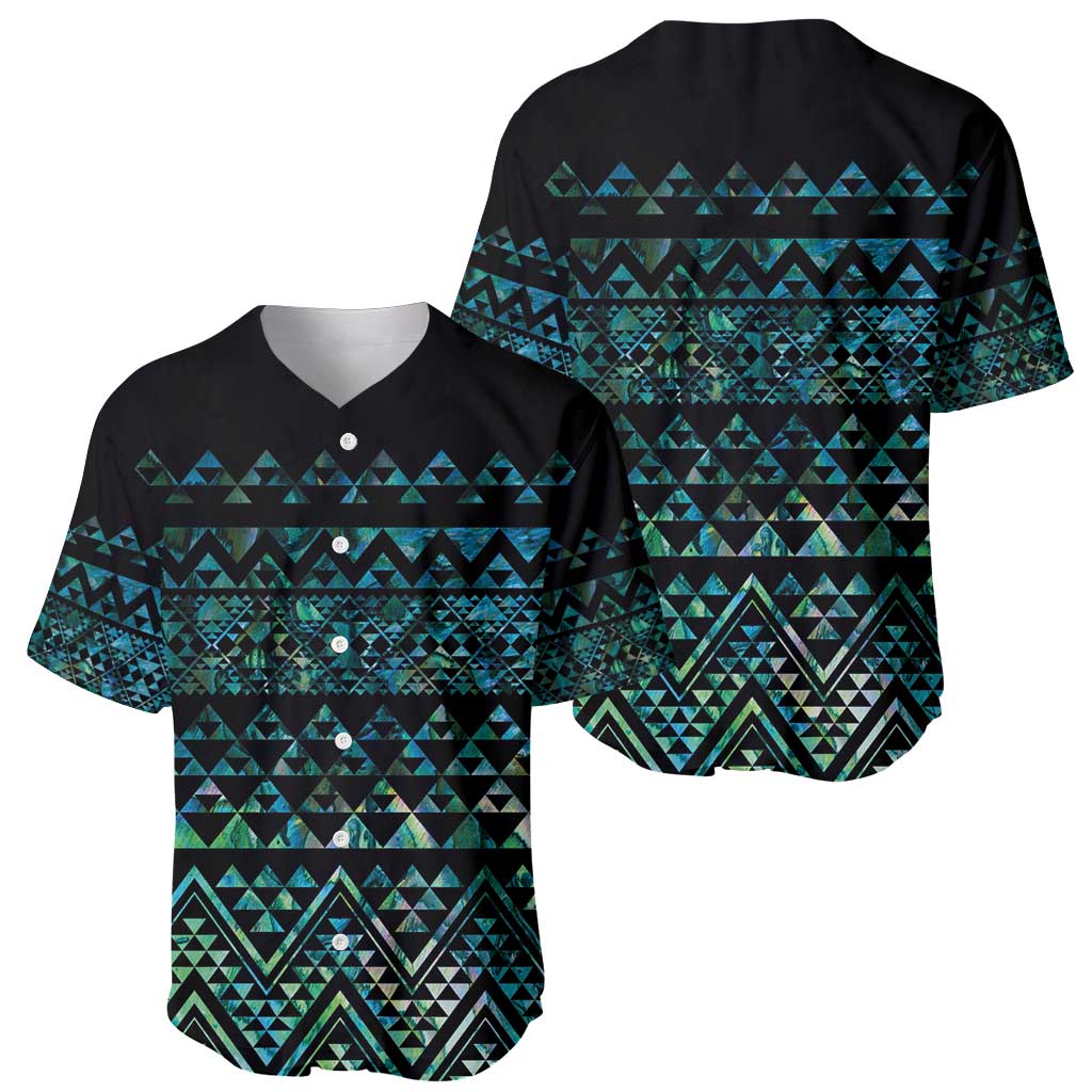 Maori Niho Taniwha Te Wheiao Baseball Jersey Paua Shell LT7 - Polynesian Pride