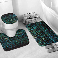 Maori Niho Taniwha Te Wheiao Bathroom Set Paua Shell LT7 Mat Set Only (3 pcs) One Size Colorful - Polynesian Pride