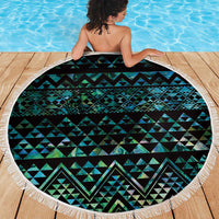 Maori Niho Taniwha Te Wheiao Beach Blanket Paua Shell LT7 - Polynesian Pride
