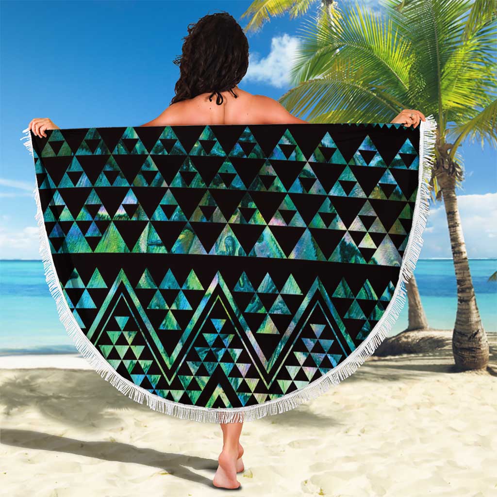 Maori Niho Taniwha Te Wheiao Beach Blanket Paua Shell LT7 - Polynesian Pride